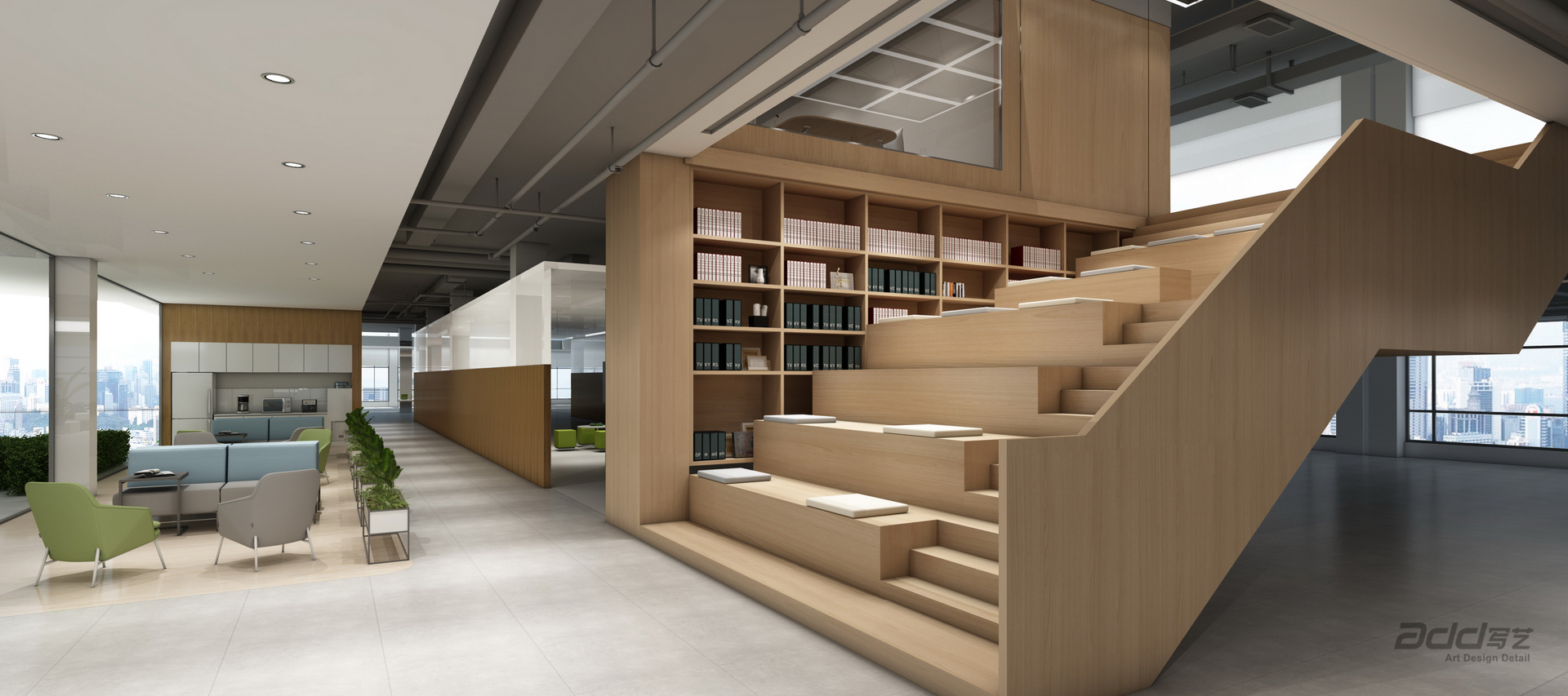 至純科技啟東園區(qū)辦公設計裝修 階梯-pc