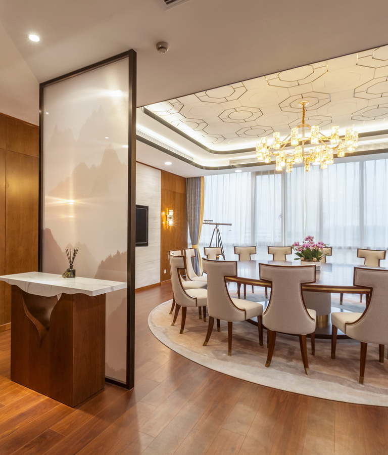 先聲藥業辦公樓設計裝修 vip用餐區局部角度2-pc